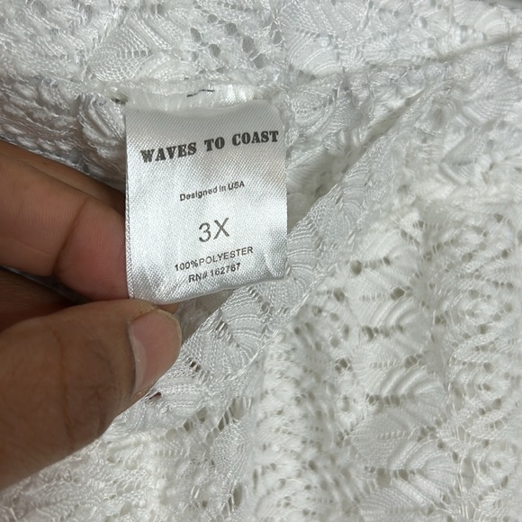 NWOT - bathing suit cover up shorts. white 100% Polyester - Picture 2 of 3